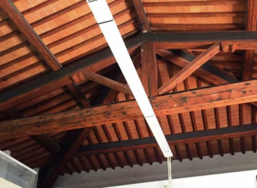 Struttura metallica di rinforzo capriata tetto